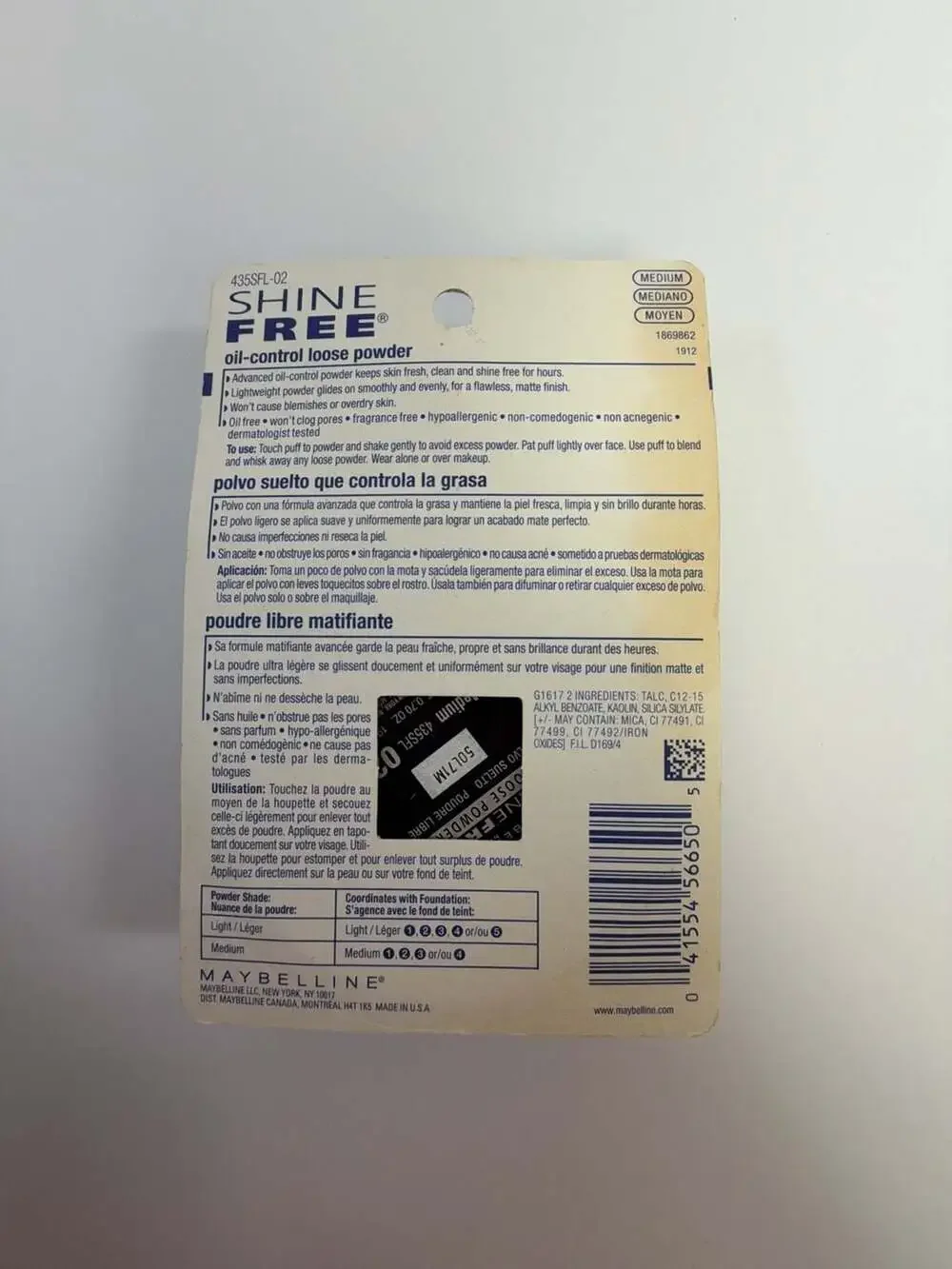 Maybelline Shine Free Oil-Control Loose Powder - 240 Medium